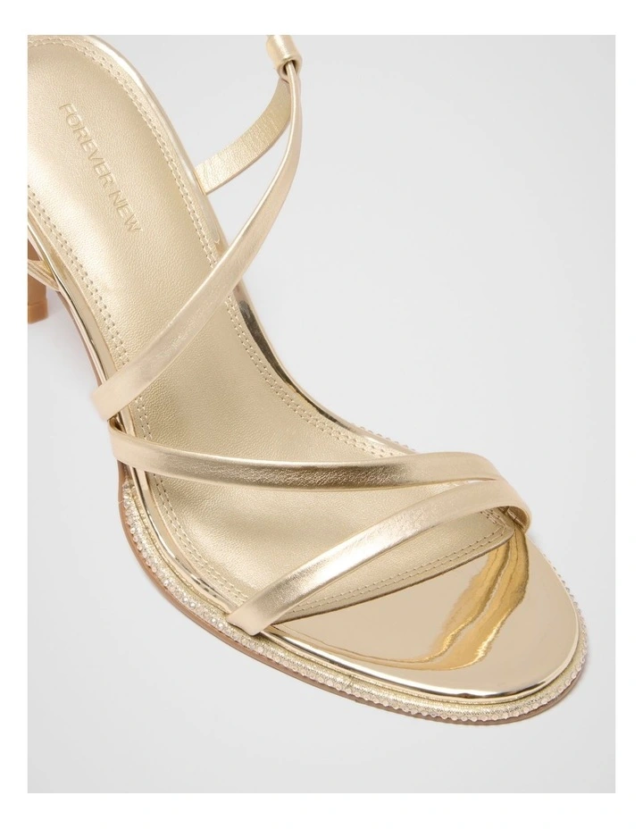 Portia PM Asymmetrical Sandals in Gold image 3