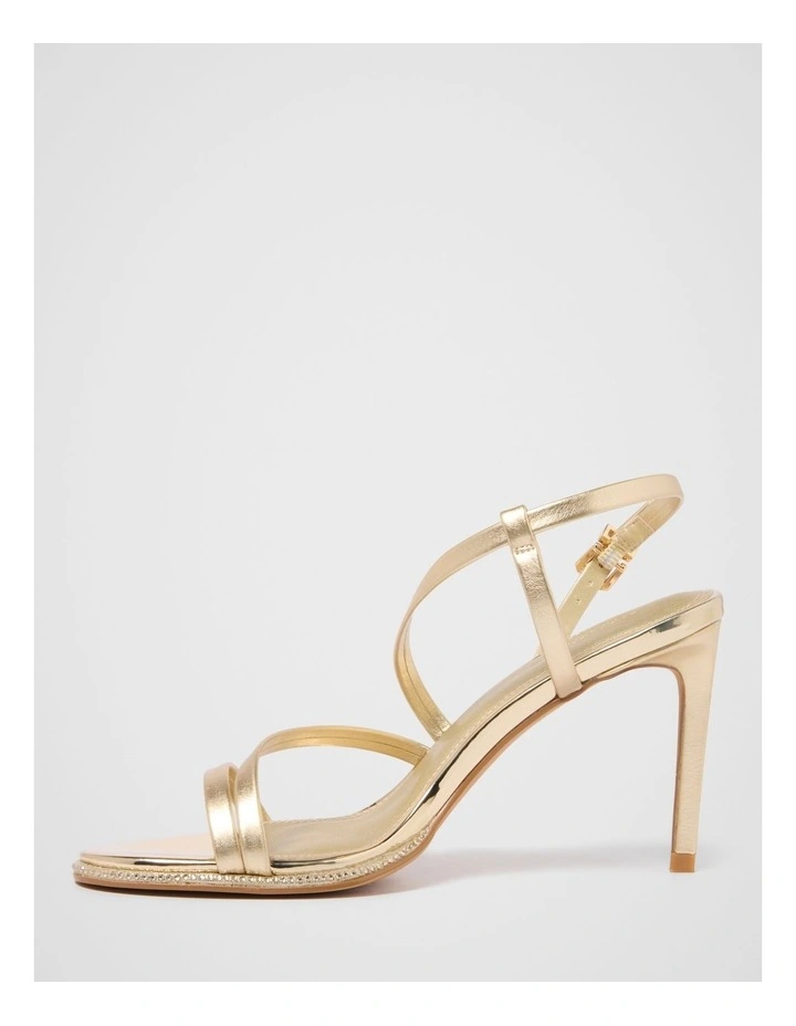 Portia PM Asymmetrical Sandals in Gold image 4