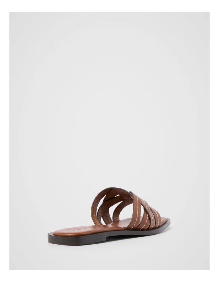 Frannie Interwoven Mules in Brown image 3