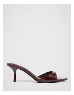 Polly Pointed Toe Mules in Red