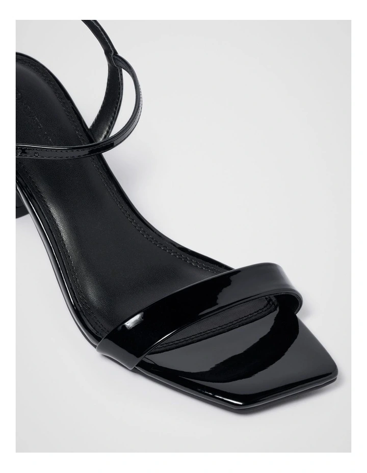 Tyra Ankle Strap Heeled Sandals in Black image 2