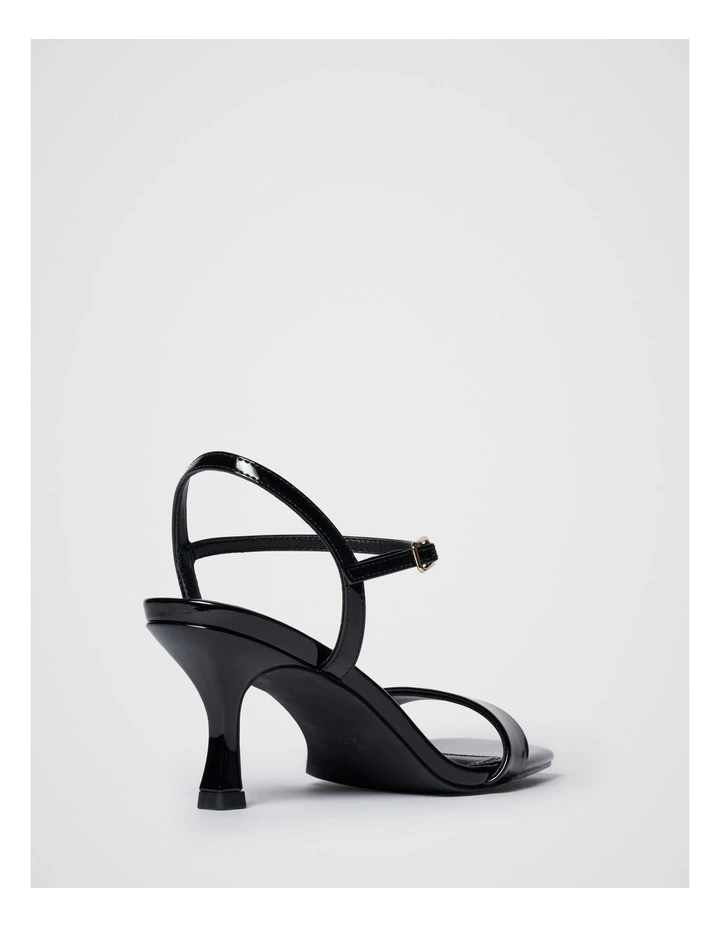 Tyra Ankle Strap Heeled Sandals in Black image 3