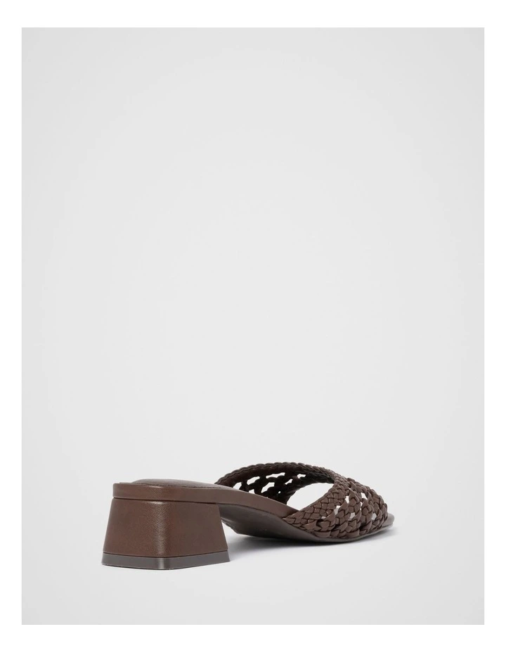 Jenny Crochet Block Heel Mules in Brown image 3