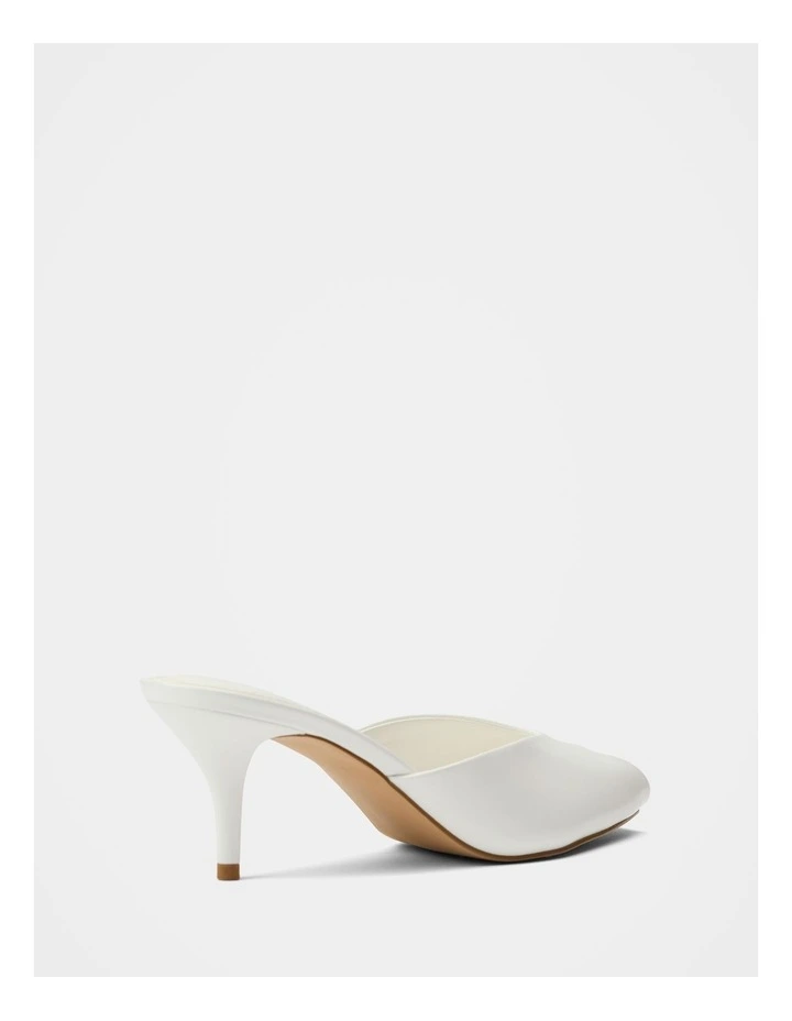 Milly Peep Toe Mules in White image 3