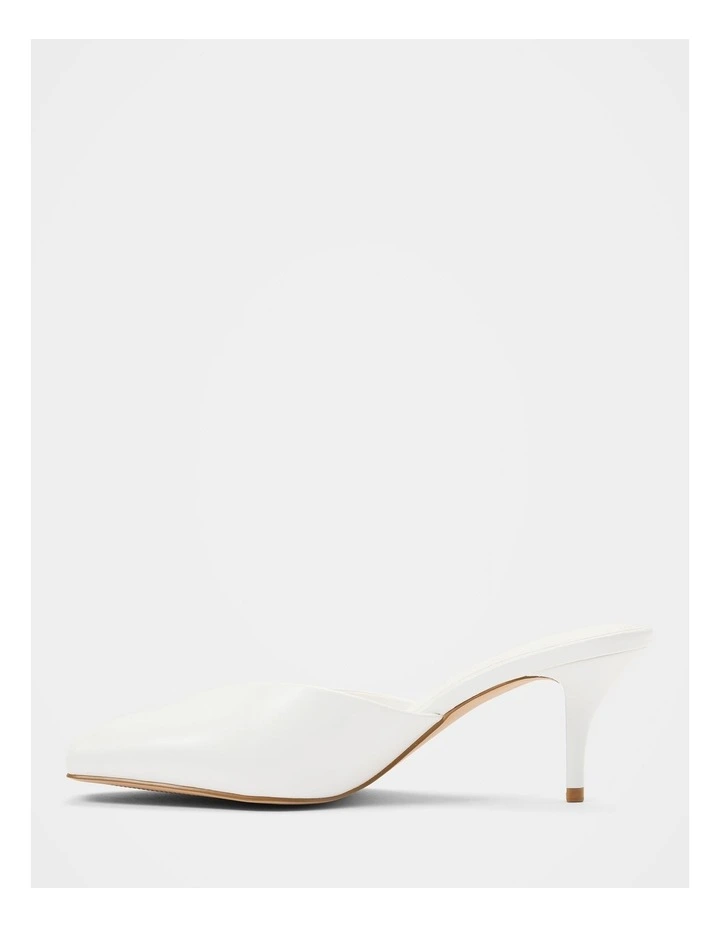 Milly Peep Toe Mules in White image 4