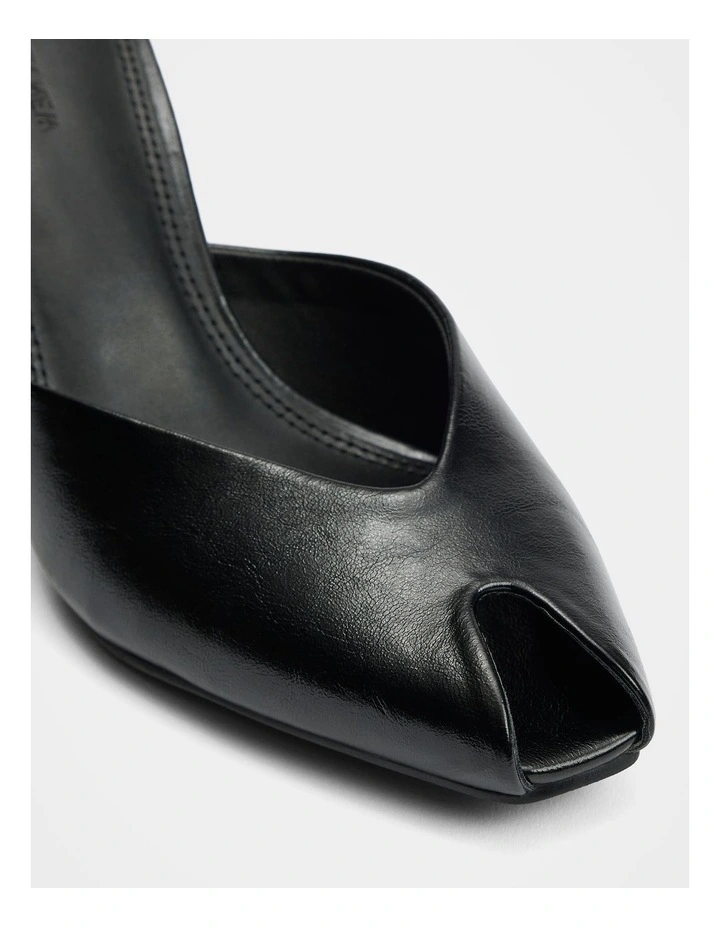 Milly Peep Toe Mules in White image 2