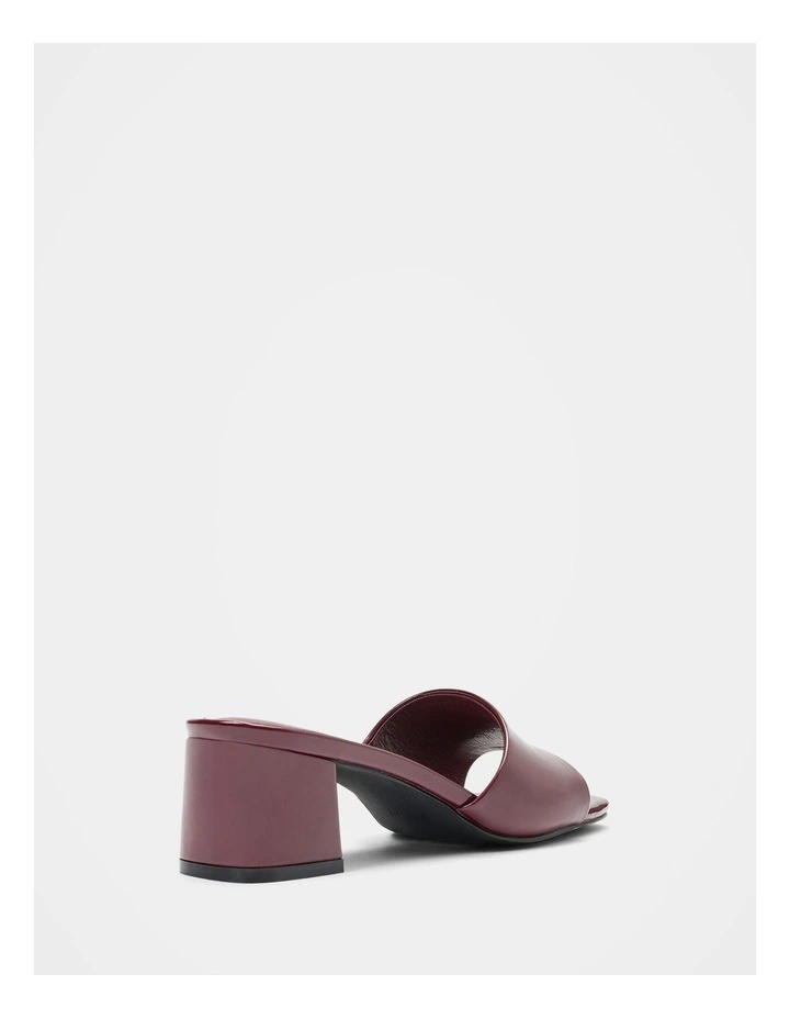 Blaire Block Heeled Mules in Burgundy image 2