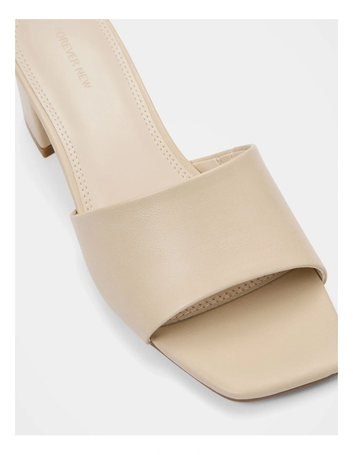 Blaire Block Heeled Mules in Natural image 3