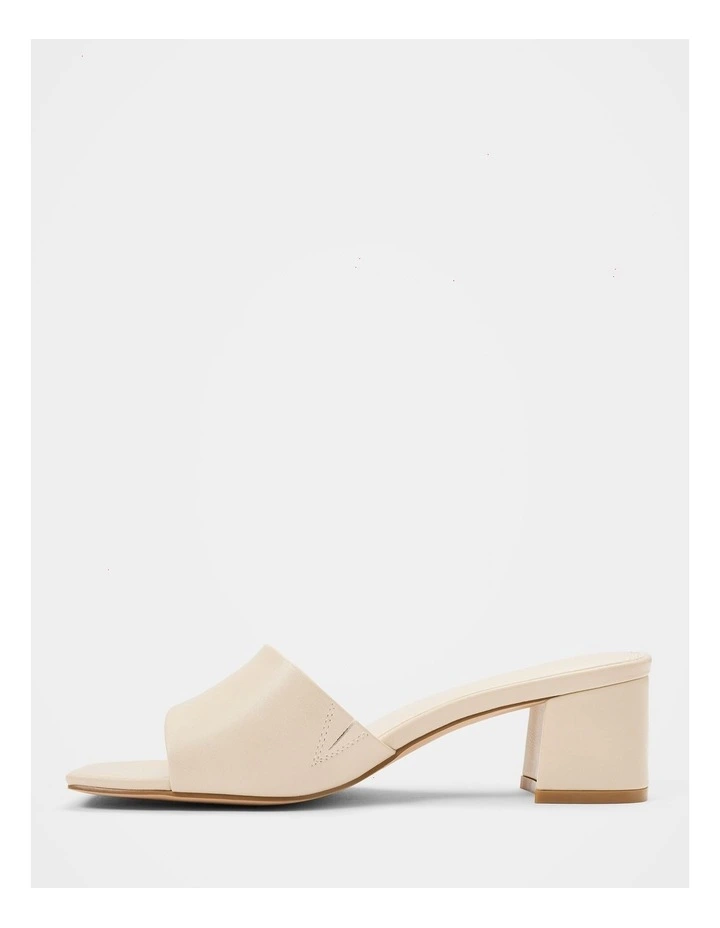 Blaire Block Heeled Mules in Natural image 4