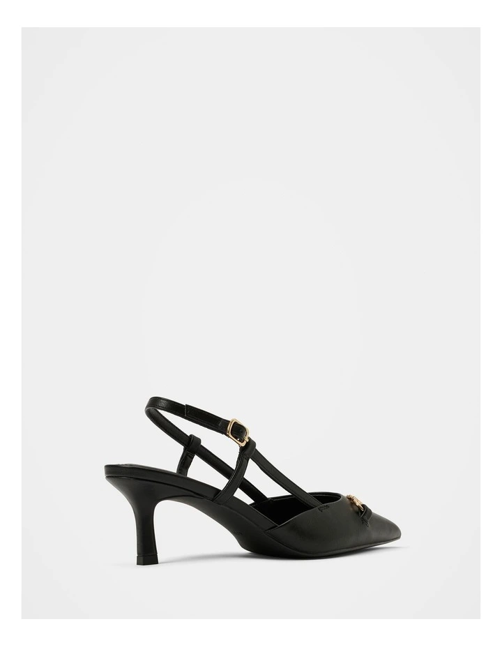 Camille 2 Slingback Mid Heels in Black image 3