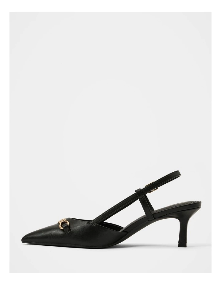 Camille 2 Slingback Mid Heels in Black image 4