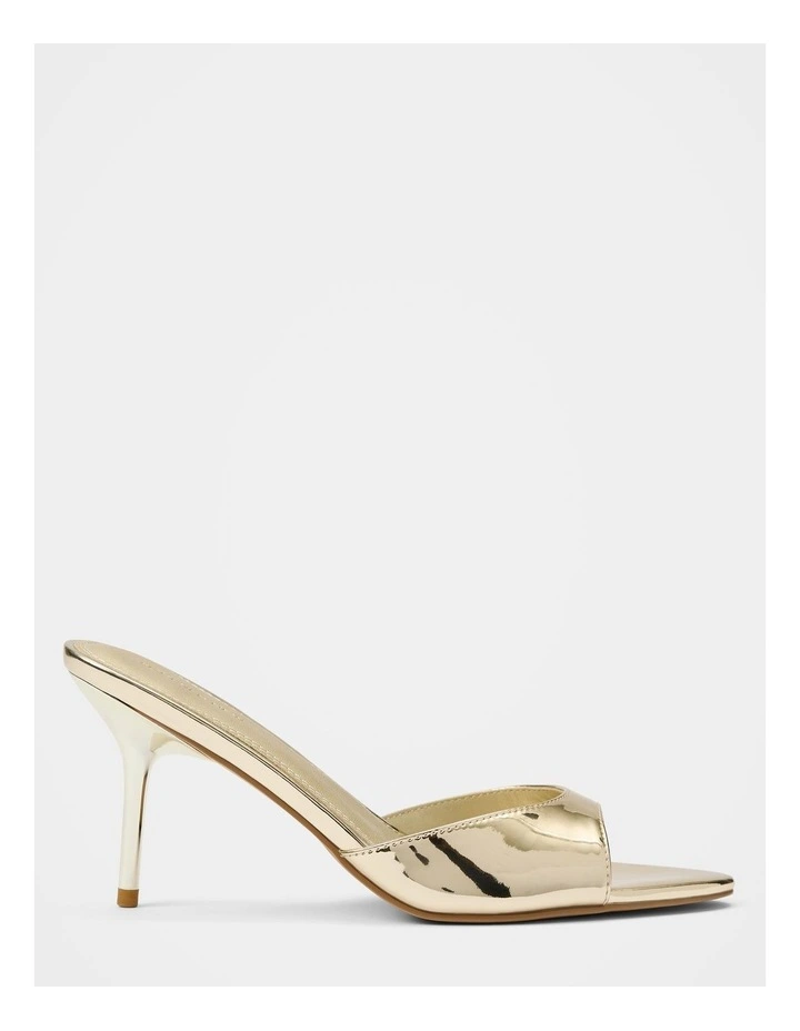 Poppy Pointed Toe Mules in Gold image 1