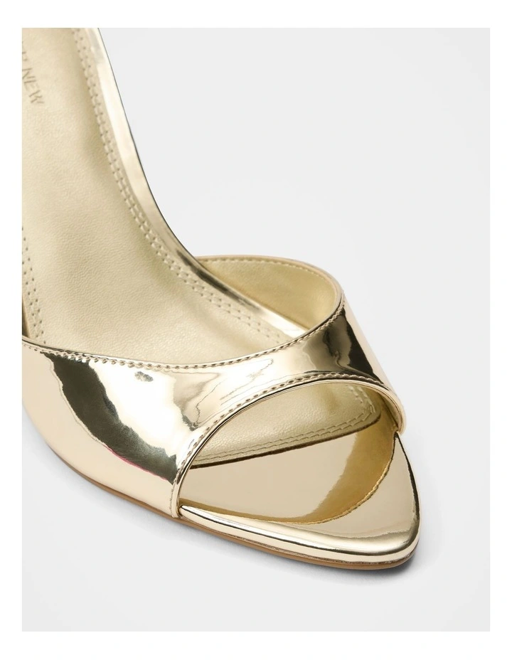 Poppy Pointed Toe Mules in Gold image 2
