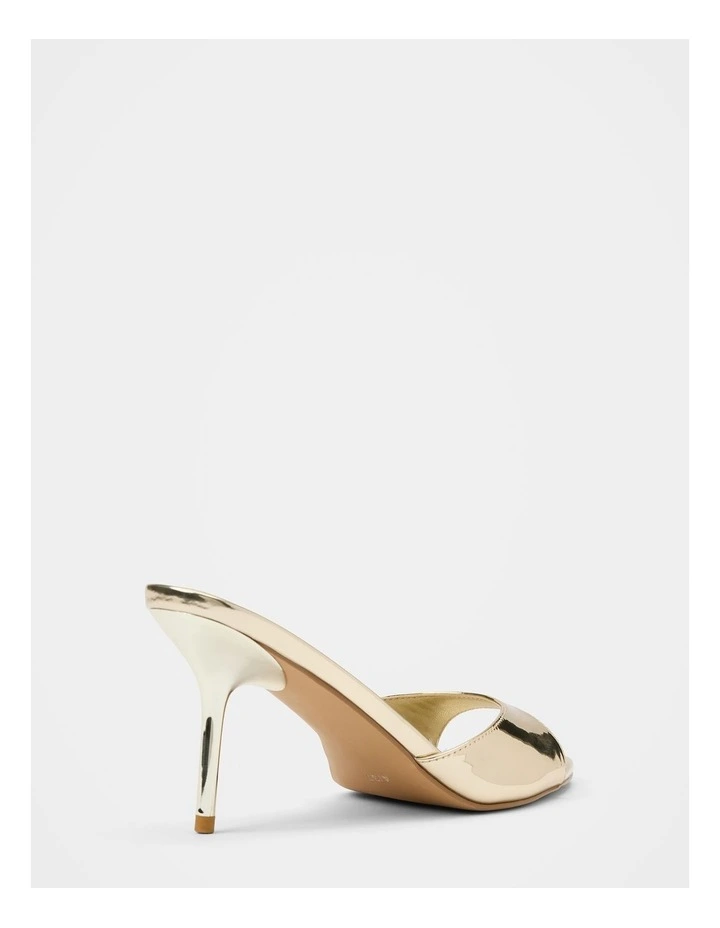 Poppy Pointed Toe Mules in Gold image 3