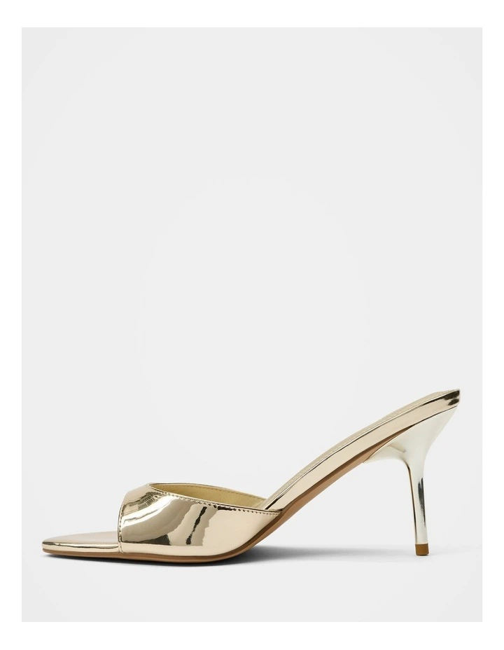 Poppy Pointed Toe Mules in Gold image 4