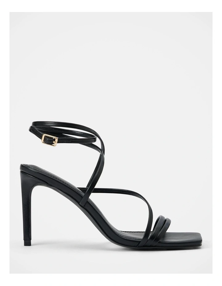 Monica 2 Ankle Wrap Heeled Sandals in Black image 1