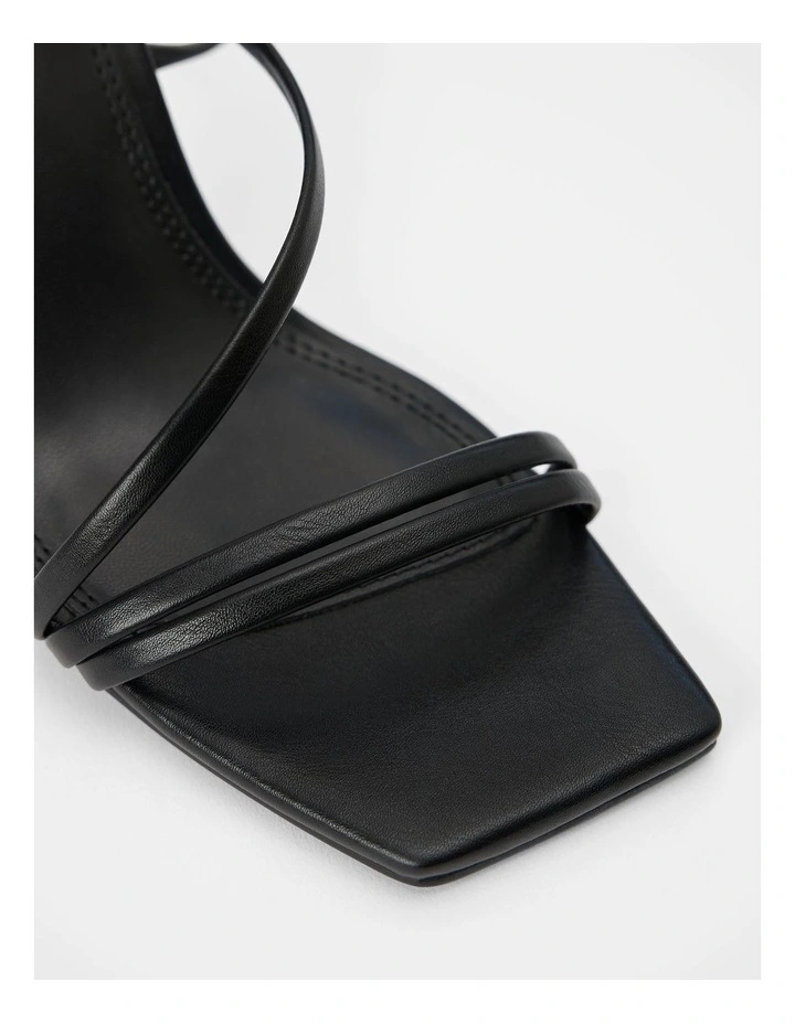 Monica 2 Ankle Wrap Heeled Sandals in Black image 3