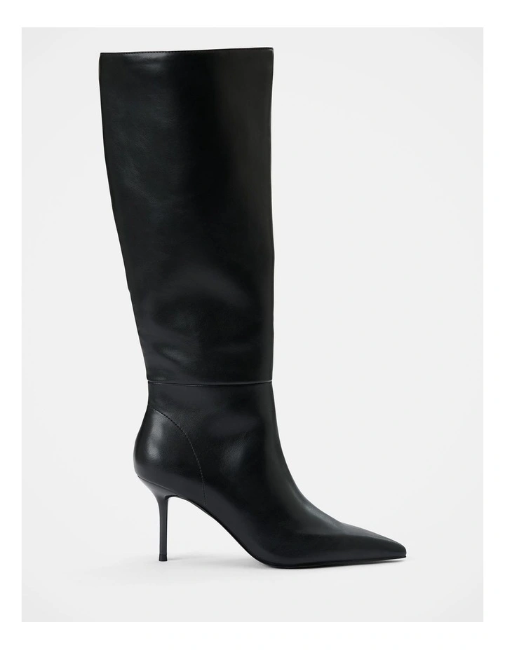 Nicolette High Heeled Pointy Toe Boots in Black image 1