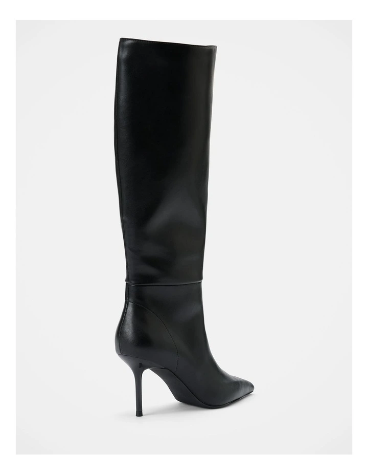 Nicolette High Heeled Pointy Toe Boots in Black image 2