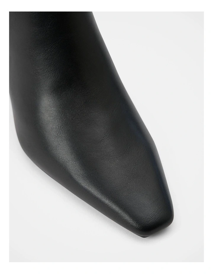 Callie Knee Length Chisel Toe Boots in Black image 4