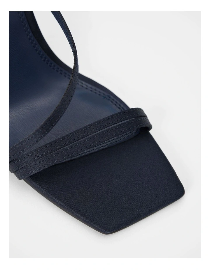 Monica 2 Ankle Wrap Heeled Sandals in Navy image 2