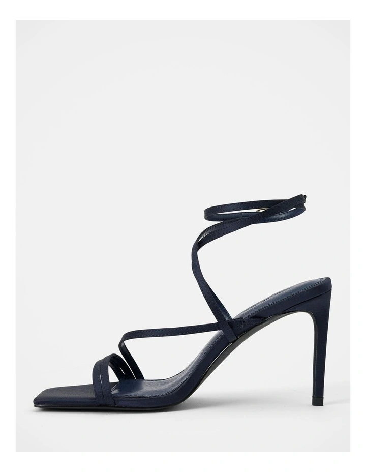 Monica 2 Ankle Wrap Heeled Sandals in Navy image 4