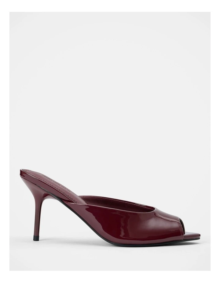Roxy Peep Toe Mules in Burgundy image 1