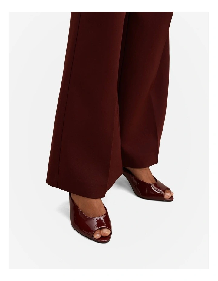 Roxy Peep Toe Mules in Burgundy image 2