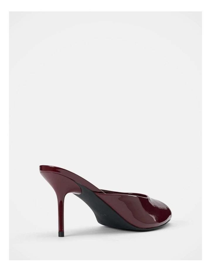 Roxy Peep Toe Mules in Burgundy image 4
