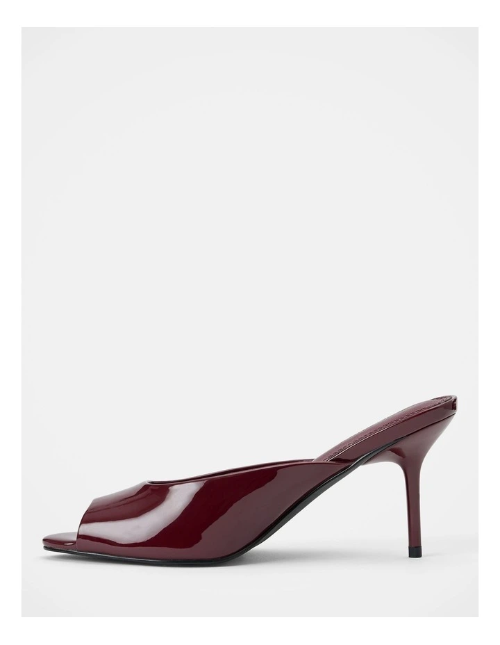 Roxy Peep Toe Mules in Burgundy image 5
