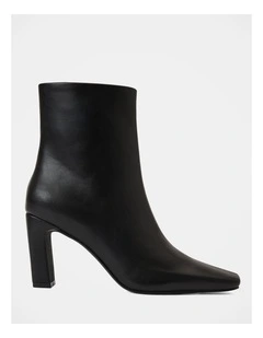 Sophie High Block Heel Ankle Boots in Black