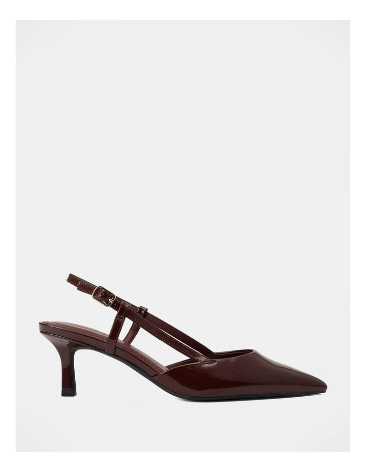 Camille Slingback Mid Heels in Red image 1
