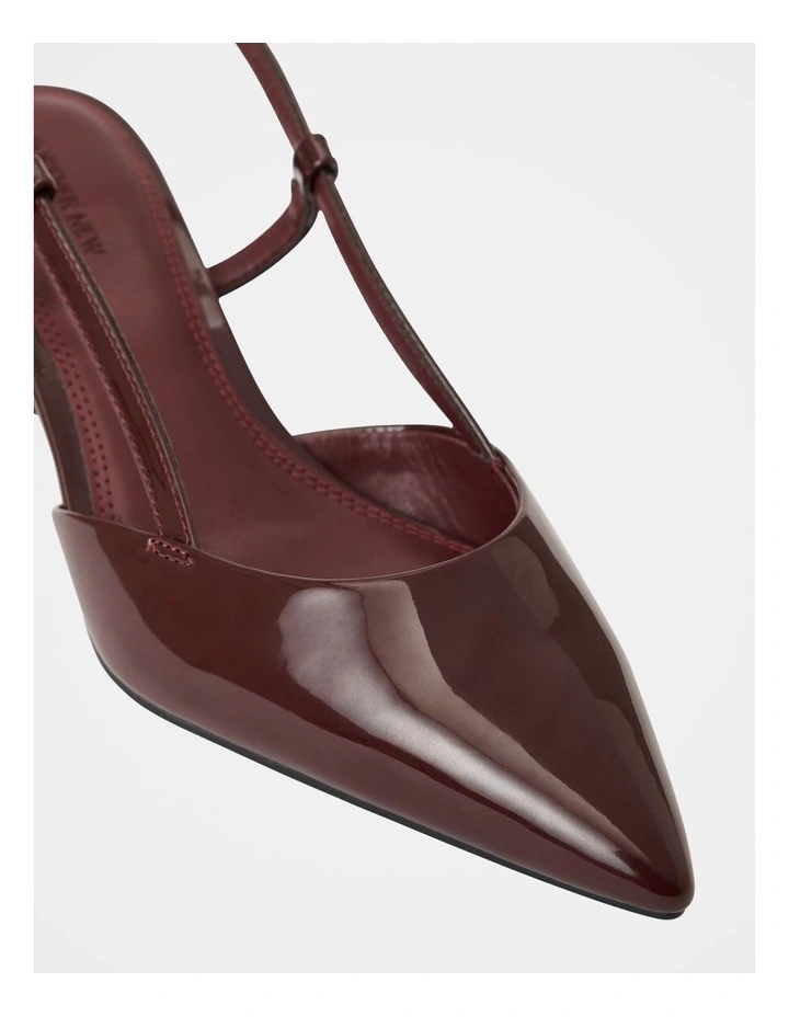 Camille Slingback Mid Heels in Red image 2