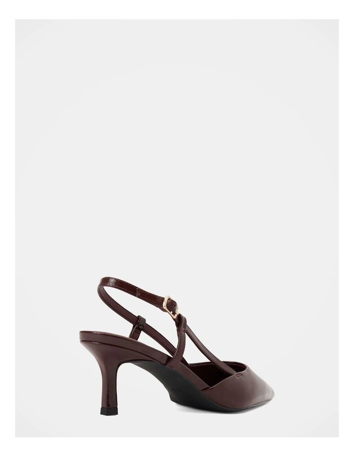 Camille Slingback Mid Heels in Red image 3