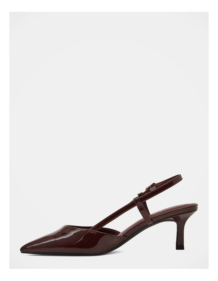 Camille Slingback Mid Heels in Red image 4