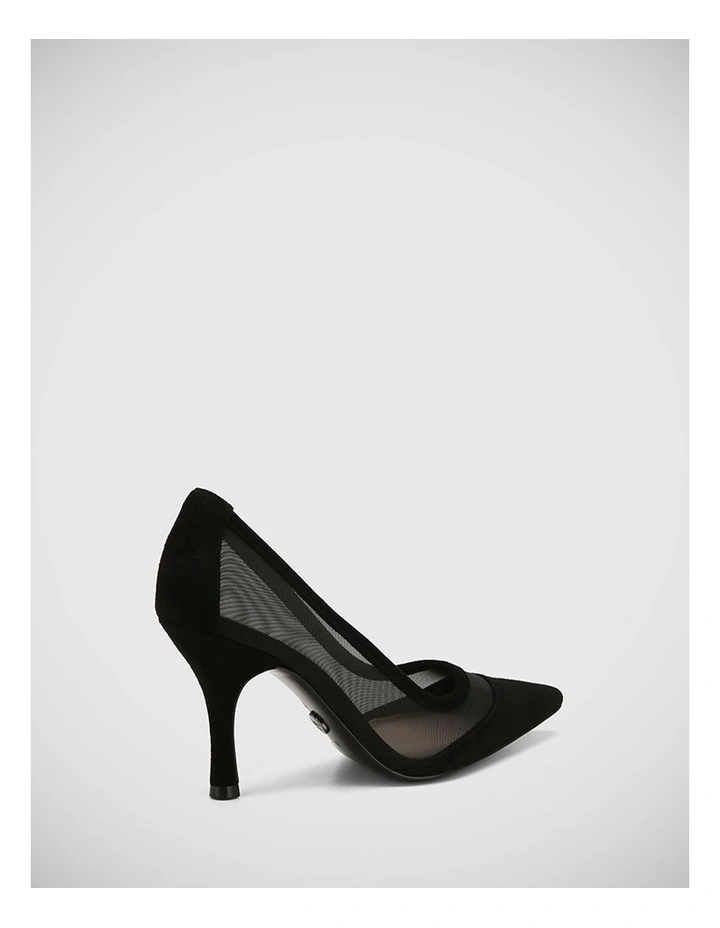 Tweedie Suede Leather Pump in Black image 4