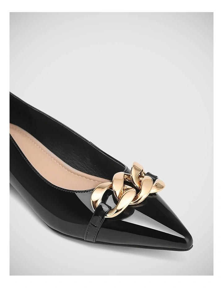 Misha Patent Leather Flat in Black image 3