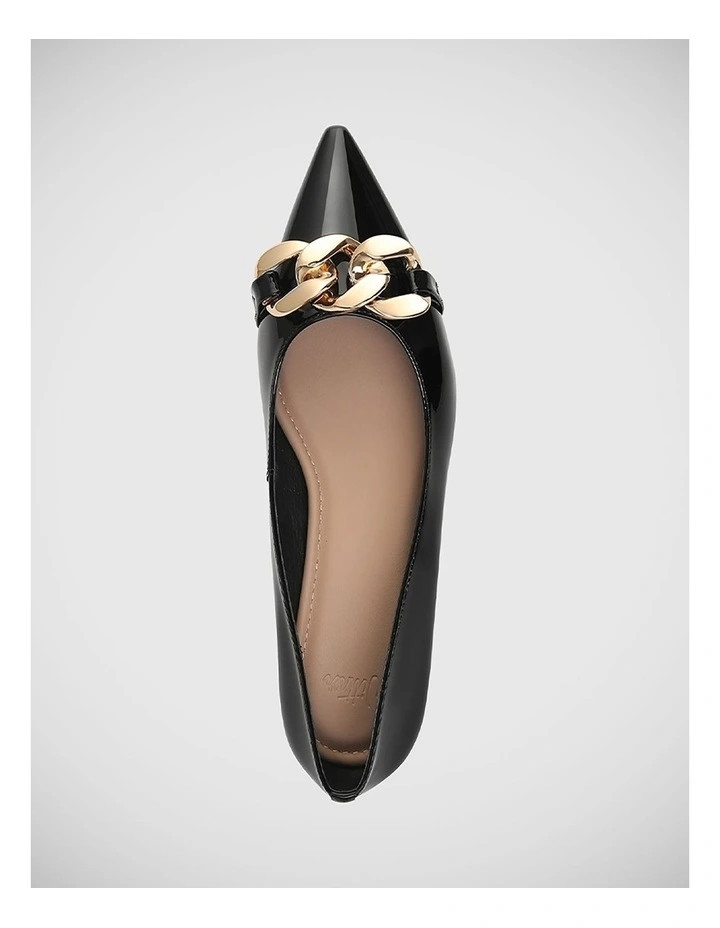 Misha Patent Leather Flat in Black image 5