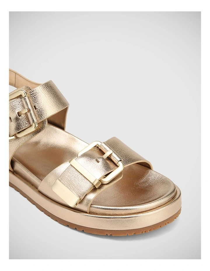 Bernadette Leather Sandal in Champagne image 3