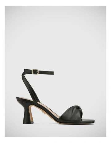Martha Leather Sandal in Black