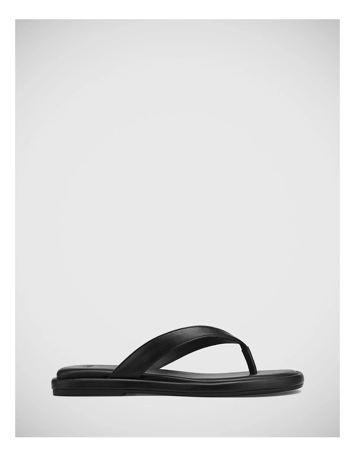 Dacia Leather Thong in Black image 1
