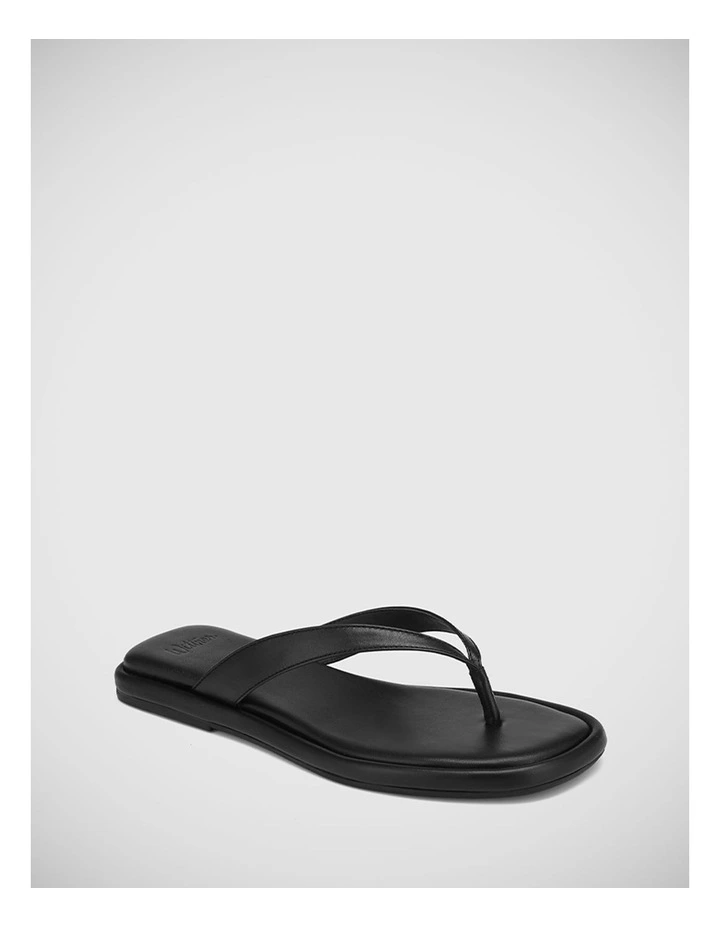 Dacia Leather Thong in Black image 2