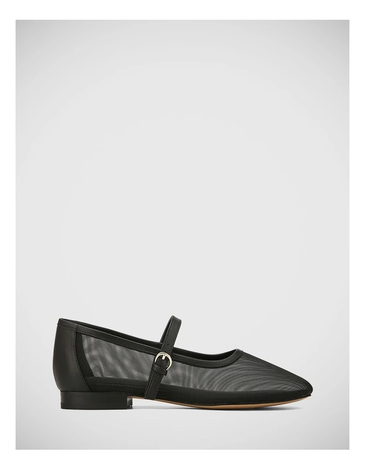 Alora Mesh Textile Flat in Black image 1