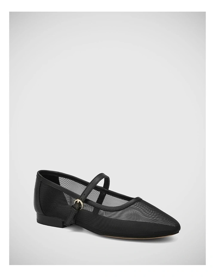 Alora Mesh Textile Flat in Black image 2