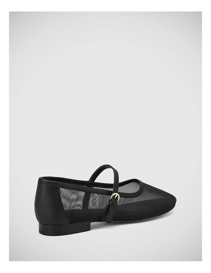 Alora Mesh Textile Flat in Black image 4