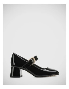 Iris Patent Leather Mary Jane Pump in Black