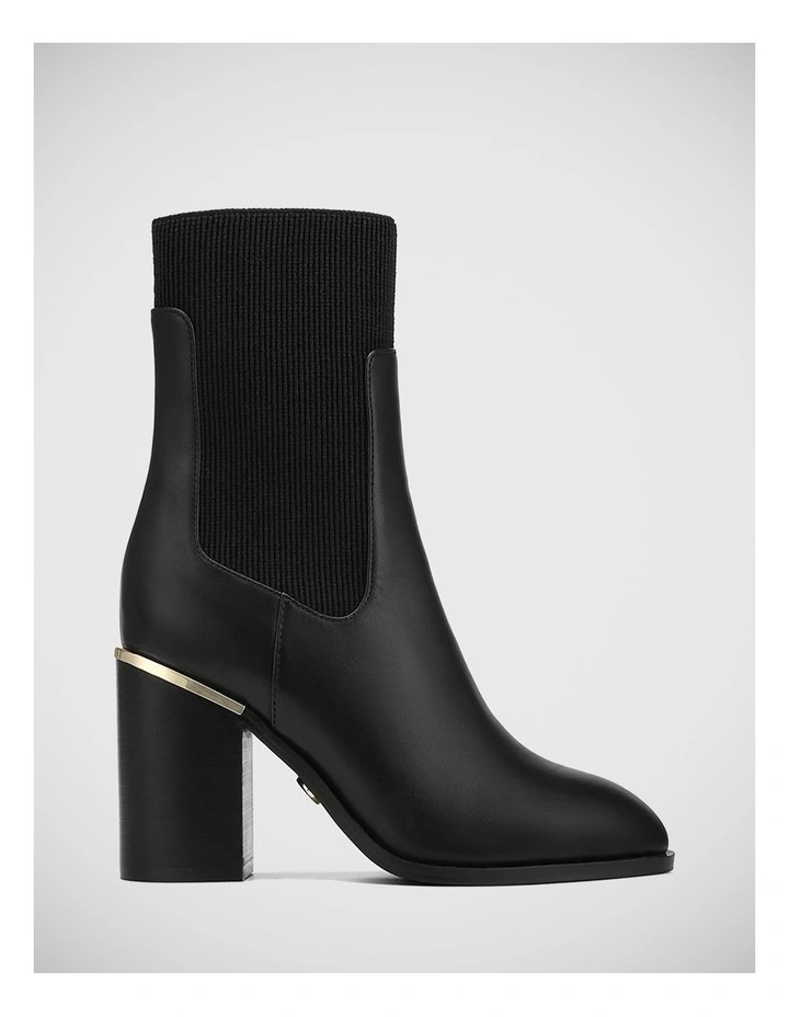 Perrie Leather Ankle Boot in Black image 1