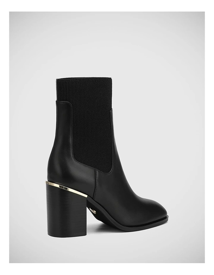 Perrie Leather Ankle Boot in Black image 4