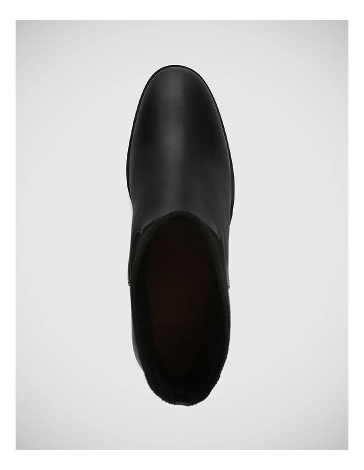 Perrie Leather Ankle Boot in Black image 5