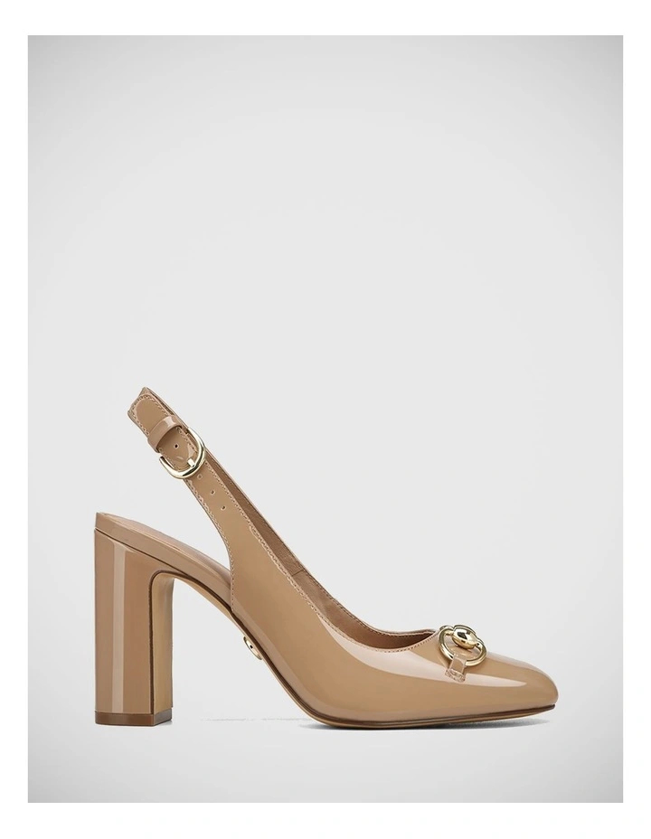 Prudence Patent Leather Slingback in Hazelnut image 1